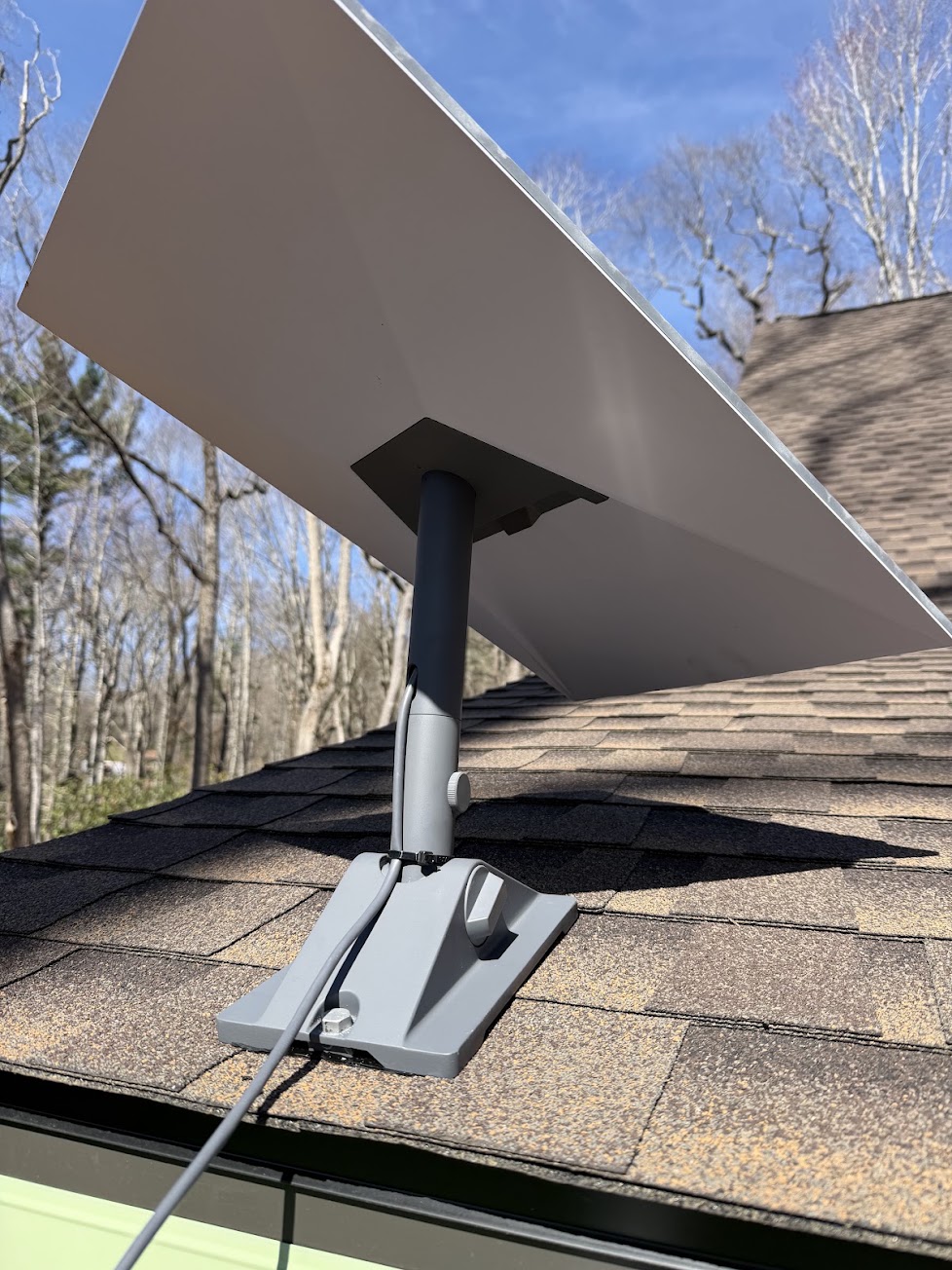 Secure roof mount completed by Mann's Starlink Contracting